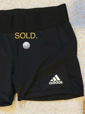 adidas Black Shorts with White Logo Print